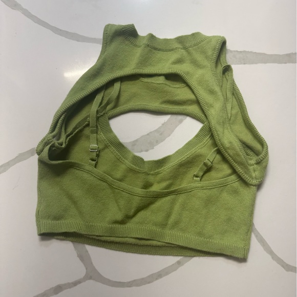 Danielle Guizio knit cut out crop top size M - Picture 8 of 8